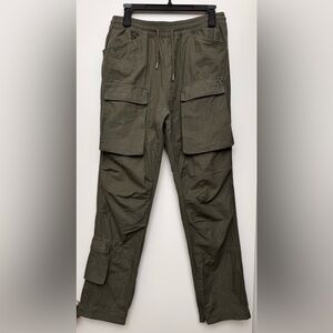 EUC Richie Le Collection Cotton Cargo Utility Pants Army Green Men’s Size L
